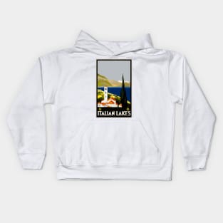 Vintage Travel - Italian Lakes Kids Hoodie